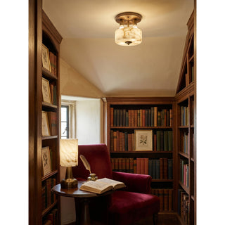 Orvex Lampe de Table en Albâtre