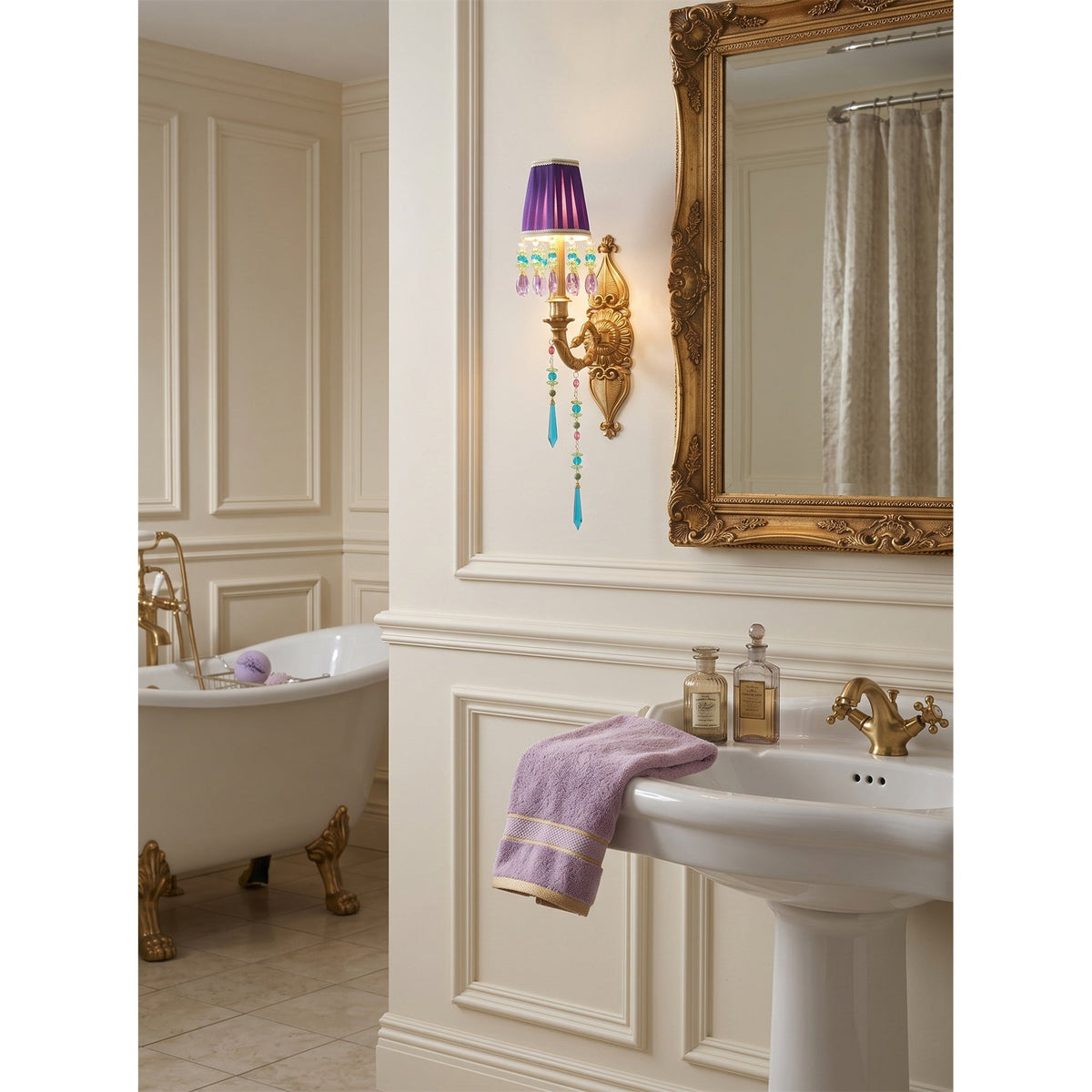 Renerella Applique murale paon en cristal