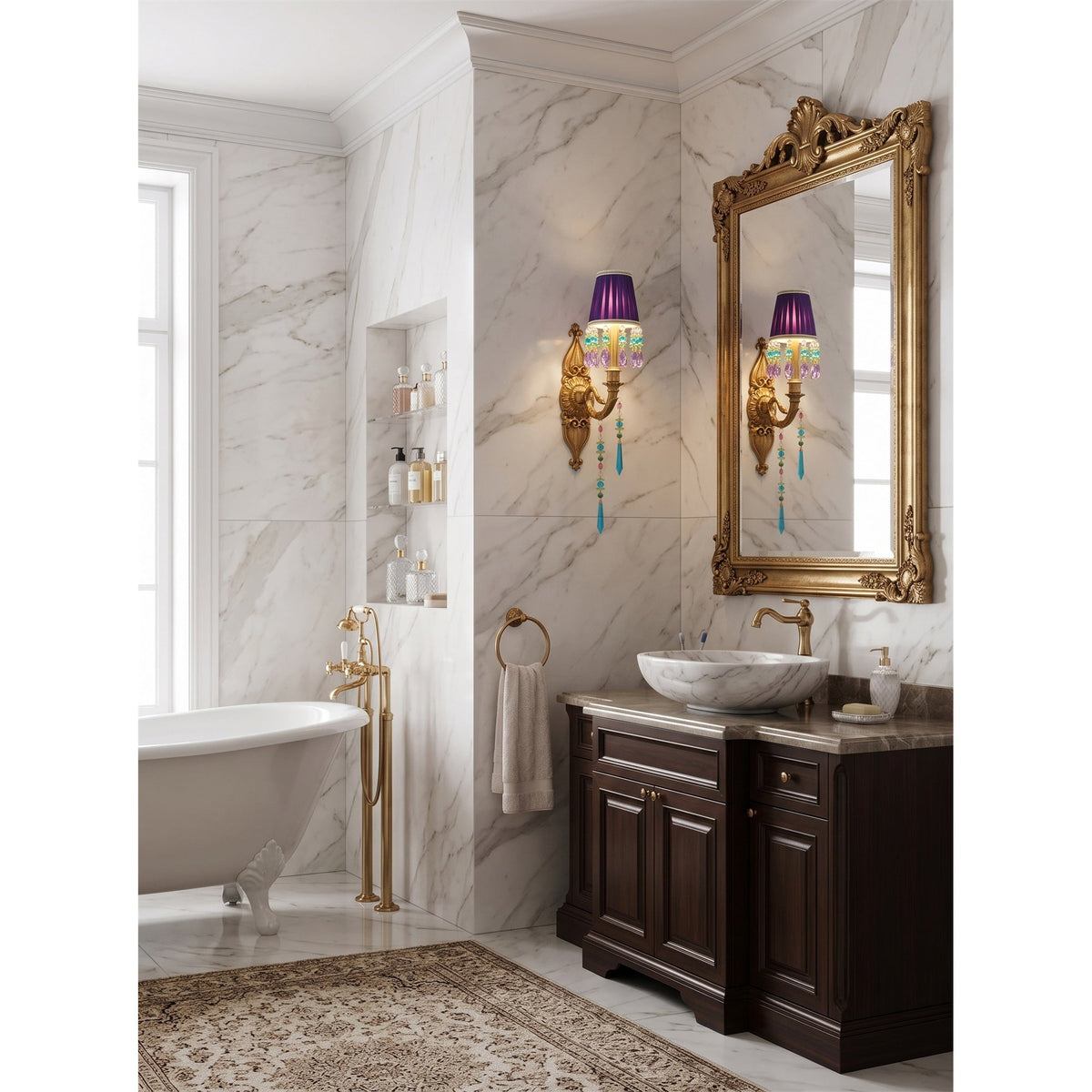 Renerella Applique murale paon en cristal