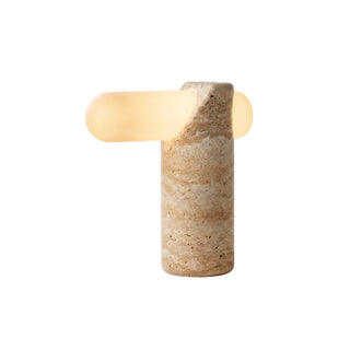 Marwen Lampe de Table en Travertin