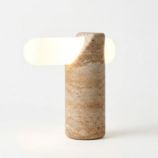 Marwen Lampe de Table en Travertin