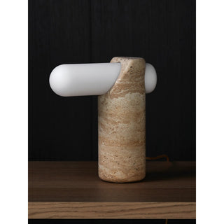 Marwen Lampe de Table en Travertin
