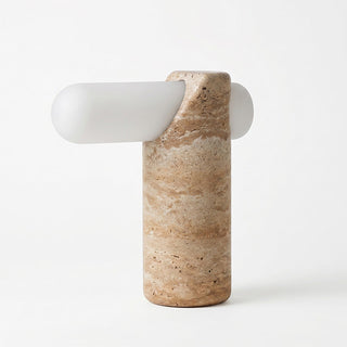 Marwen Lampe de Table en Travertin