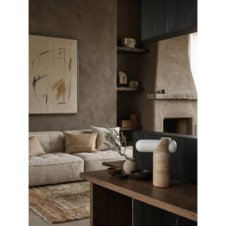 Marwen Lampe de Table en Travertin
