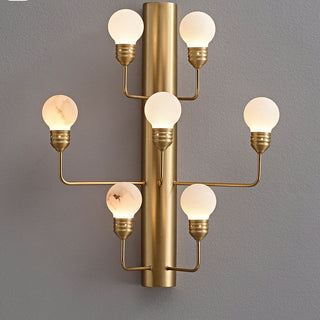 Raggiera Alabaster Globe Wall Sconce-Neutral Decor
