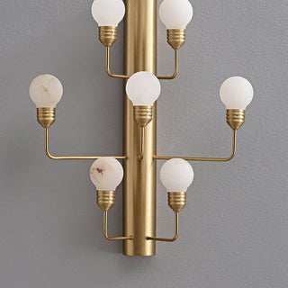 Raggiera Alabaster Globe Wall Sconce-Neutral Decor