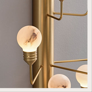 Raggiera Alabaster Globe Wall Sconce-Neutral Decor