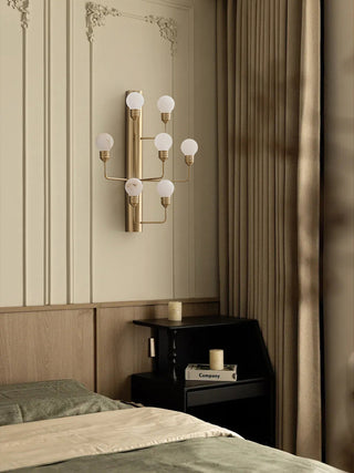 Raggiera Alabaster Globe Wall Sconce-Neutral Decor