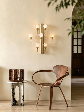 Raggiera Alabaster Globe Wall Sconce-Neutral Decor