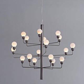 Raggiera Tiered Alabaster Globe Chandelier-Neutral Decor