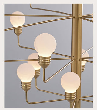 Raggiera Tiered Alabaster Globe Chandelier-Neutral Decor
