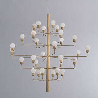 Raggiera Tiered Alabaster Globe Chandelier-Neutral Decor