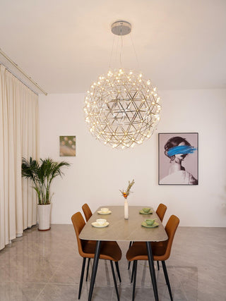 Silver Spark Ball Pendant Light-Neutral Decor