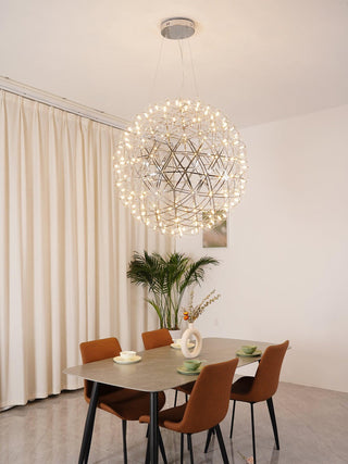 Silver Spark Ball Pendant Light-Neutral Decor