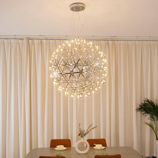 Silver Spark Ball Pendant Light-Neutral Decor