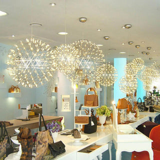 Silver Spark Ball Pendant Light-Neutral Decor