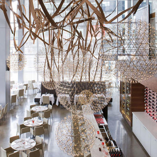 Gold Spark Ball Pendant Light-Neutral Decor
