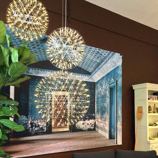 Gold Spark Ball Pendant Light-Neutral Decor