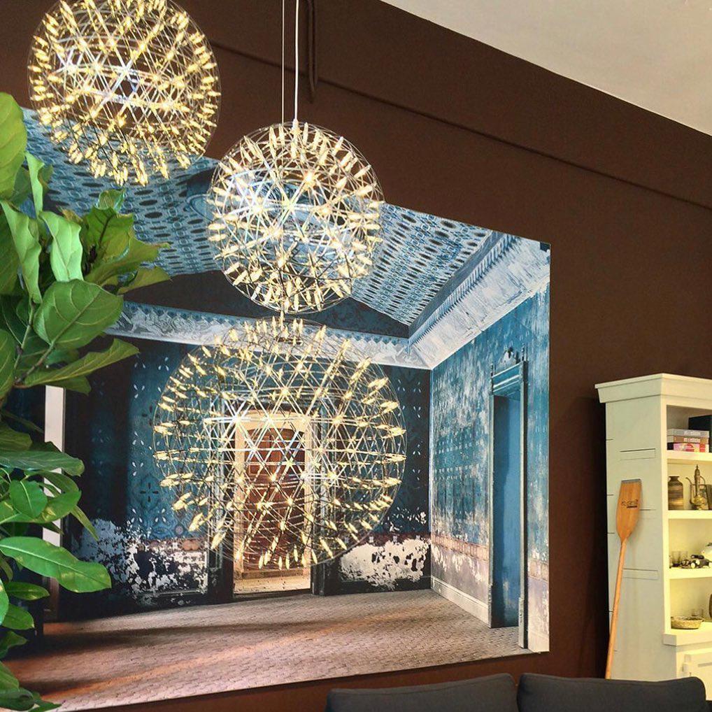 Silver Spark Ball Pendant Light-Neutral Decor