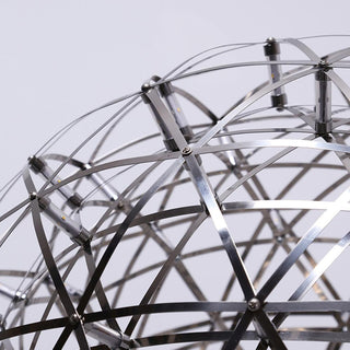 Silver Spark Ball Pendant Light-Neutral Decor
