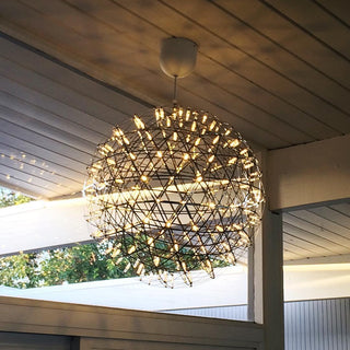 Silver Spark Ball Pendant Light-Neutral Decor