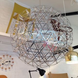 Silver Spark Ball Pendant Light-Neutral Decor