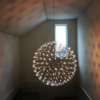 Silver Spark Ball Pendant Light-Neutral Decor