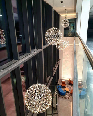 Silver Spark Ball Pendant Light-Neutral Decor