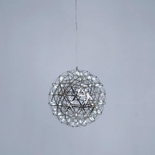 Silver Spark Ball Pendant Light-Neutral Decor