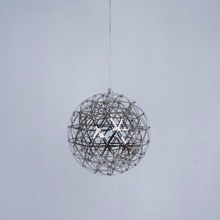 Silver Spark Ball Pendant Light-Neutral Decor