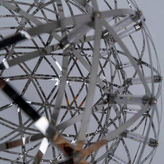 Silver Spark Ball Pendant Light-Neutral Decor