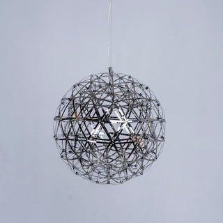 Silver Spark Ball Pendant Light-Neutral Decor