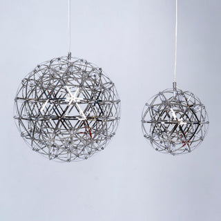 Silver Spark Ball Pendant Light-Neutral Decor
