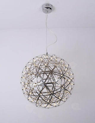 Silver Spark Ball Pendant Light-Neutral Decor