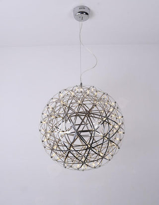 Silver Spark Ball Pendant Light-Neutral Decor