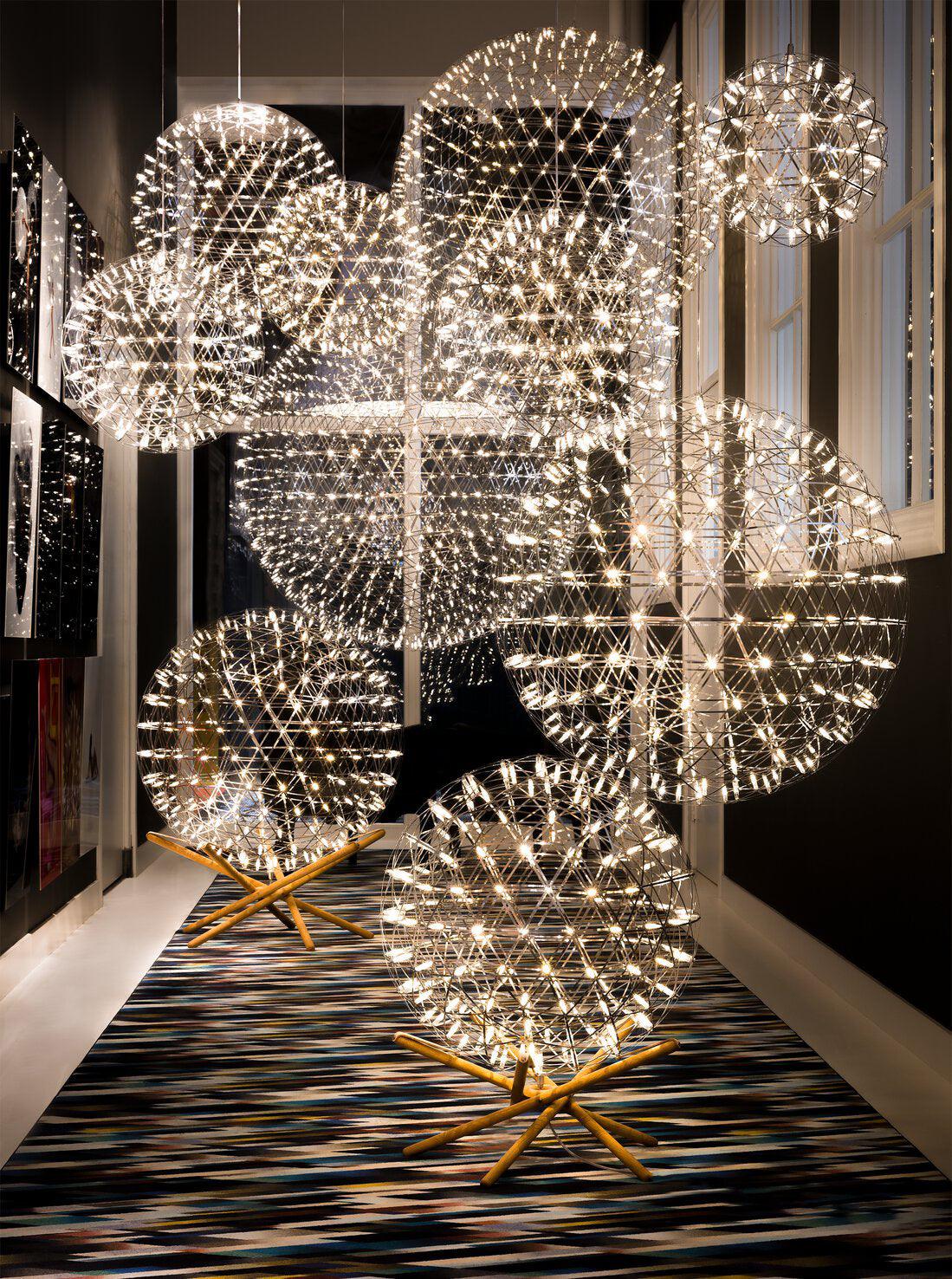 Gold Spark Ball Pendant Light-Neutral Decor