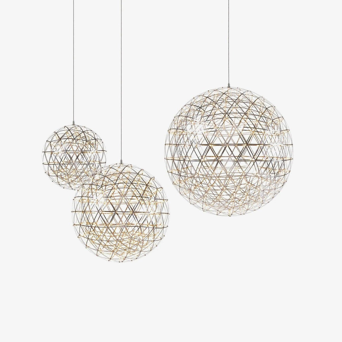 Silver Spark Ball Pendant Light-Neutral Decor
