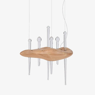 Umare Fantaisiste Chêne Verre Pendentif Lumière