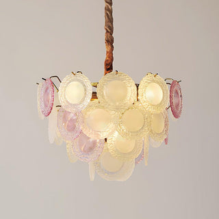 Lustra Lustre Disque de Verre Superposé Ludique