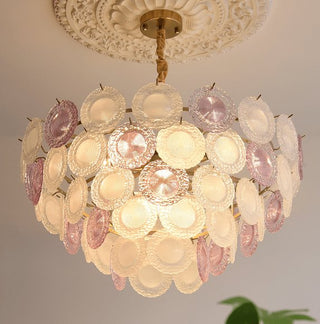 Lustra Lustre Disque de Verre Superposé Ludique