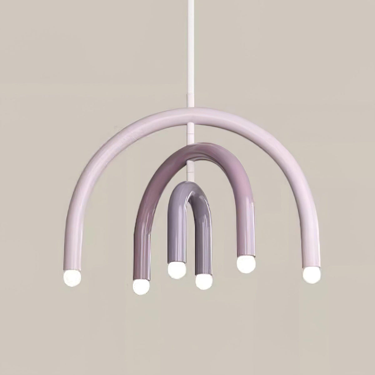 Pendant Lamp Rainbow Modern Metal Arc for Living and Dining Room-Neutral Decor
