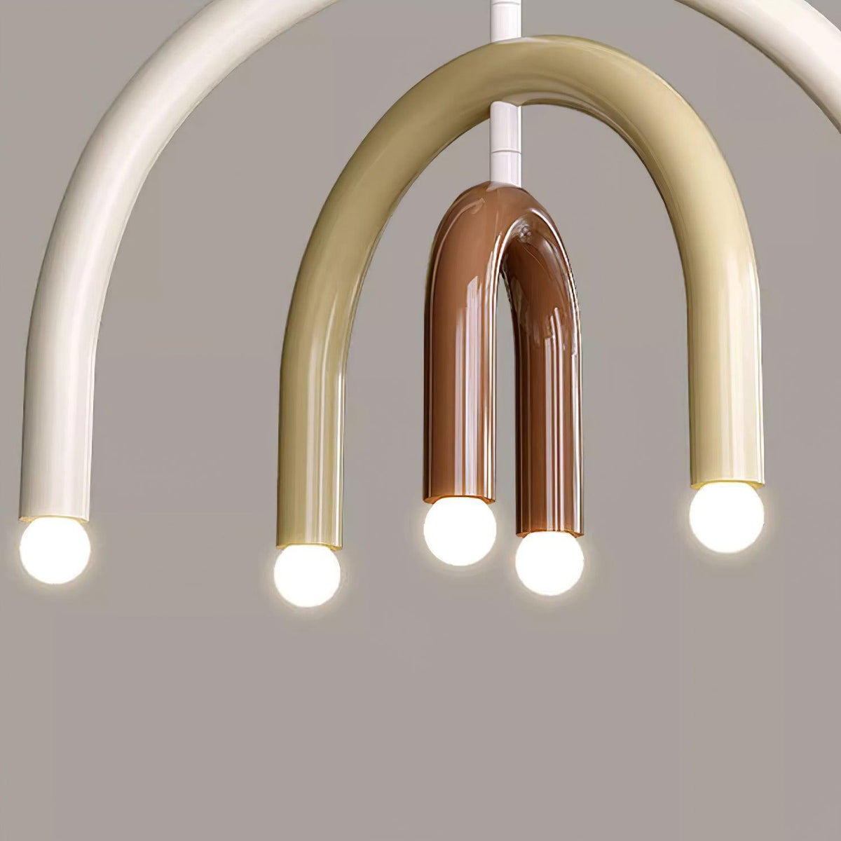 Pendant Lamp Rainbow Modern Metal Arc for Living and Dining Room-Neutral Decor