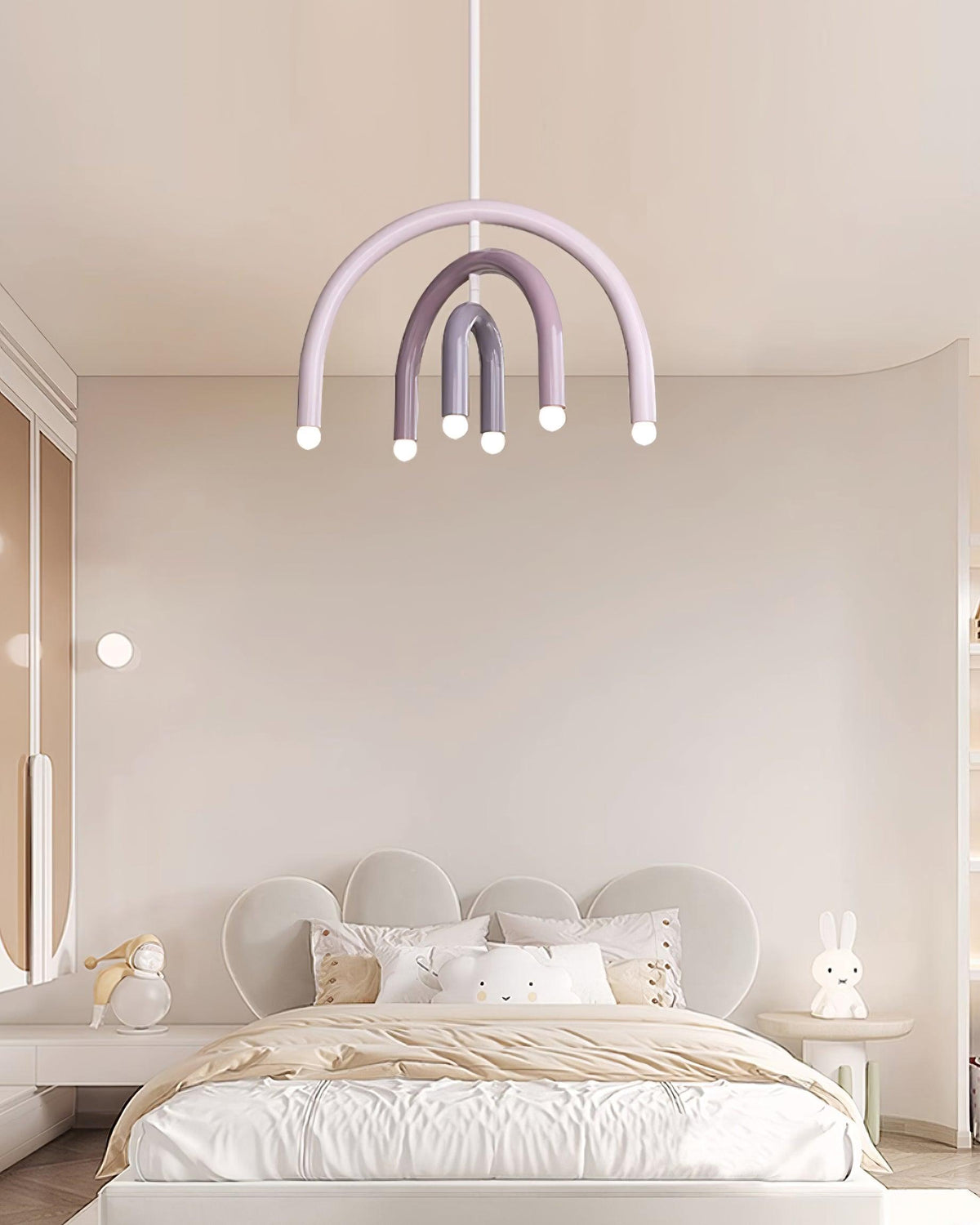 Pendant Lamp Rainbow Modern Metal Arc for Living and Dining Room-Neutral Decor