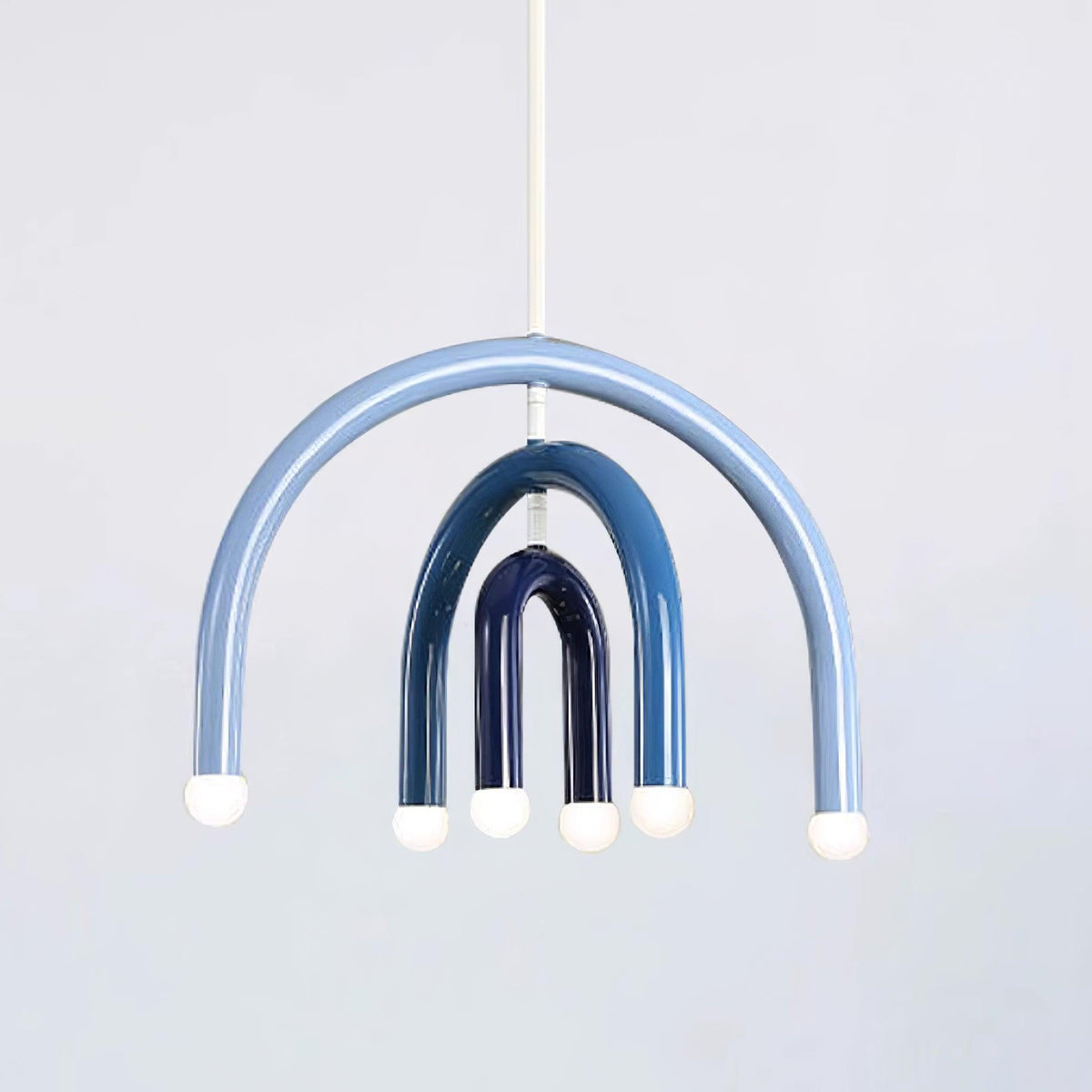 Pendant Lamp Rainbow Modern Metal Arc for Living and Dining Room-Neutral Decor
