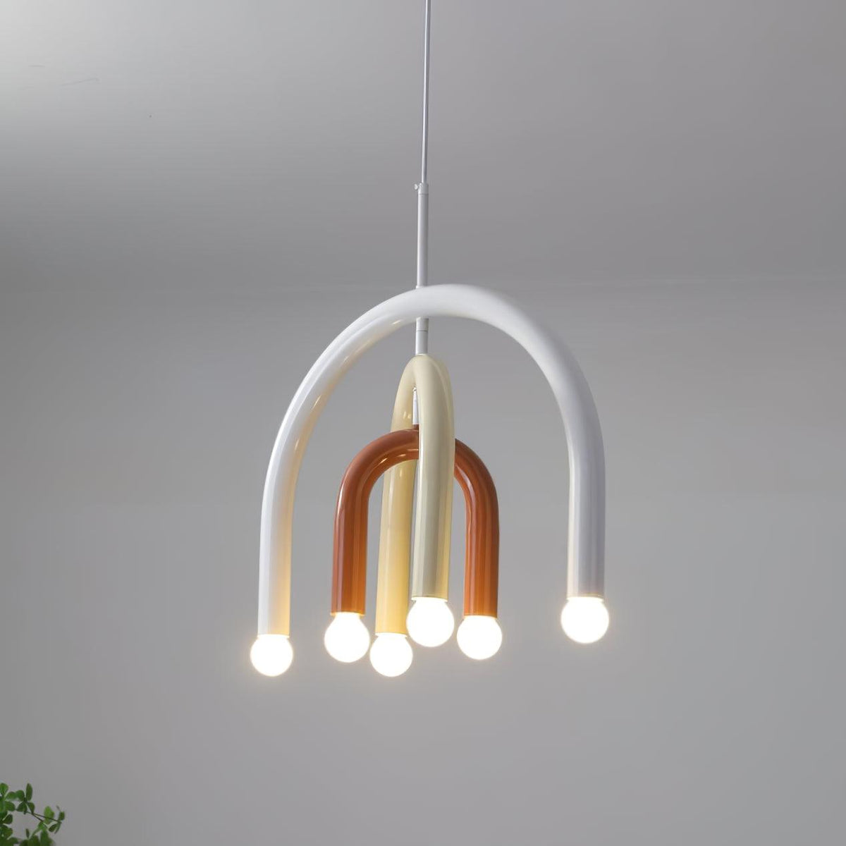 Pendant Lamp Rainbow Modern Metal Arc for Living and Dining Room-Neutral Decor