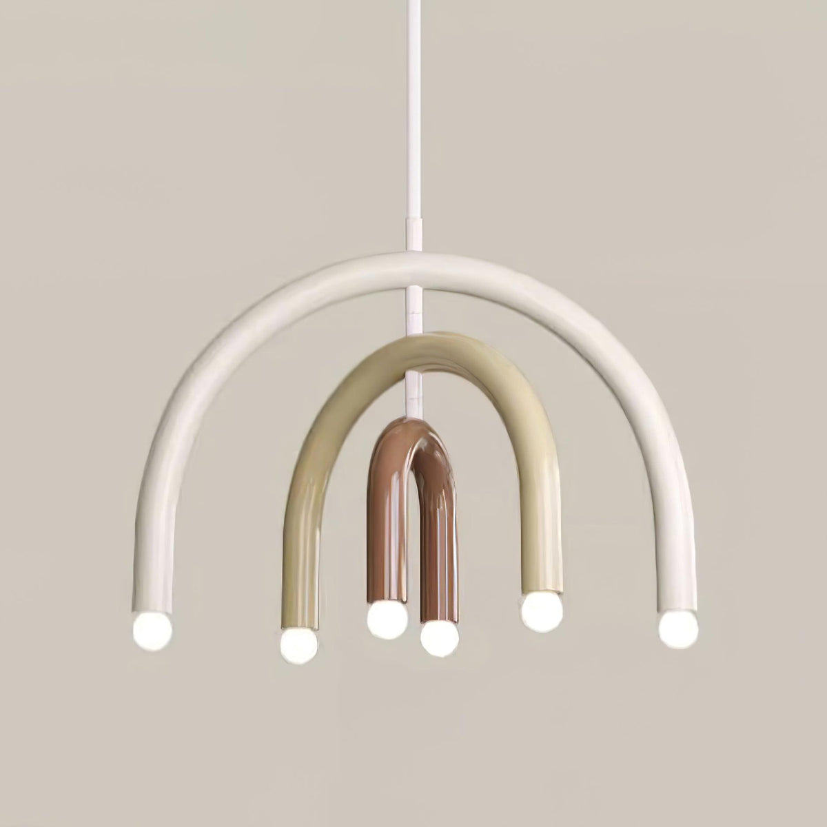 Pendant Lamp Rainbow Modern Metal Arc for Living and Dining Room-Neutral Decor