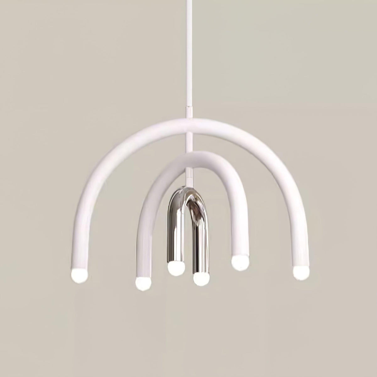 Pendant Lamp Rainbow Modern Metal Arc for Living and Dining Room-Neutral Decor