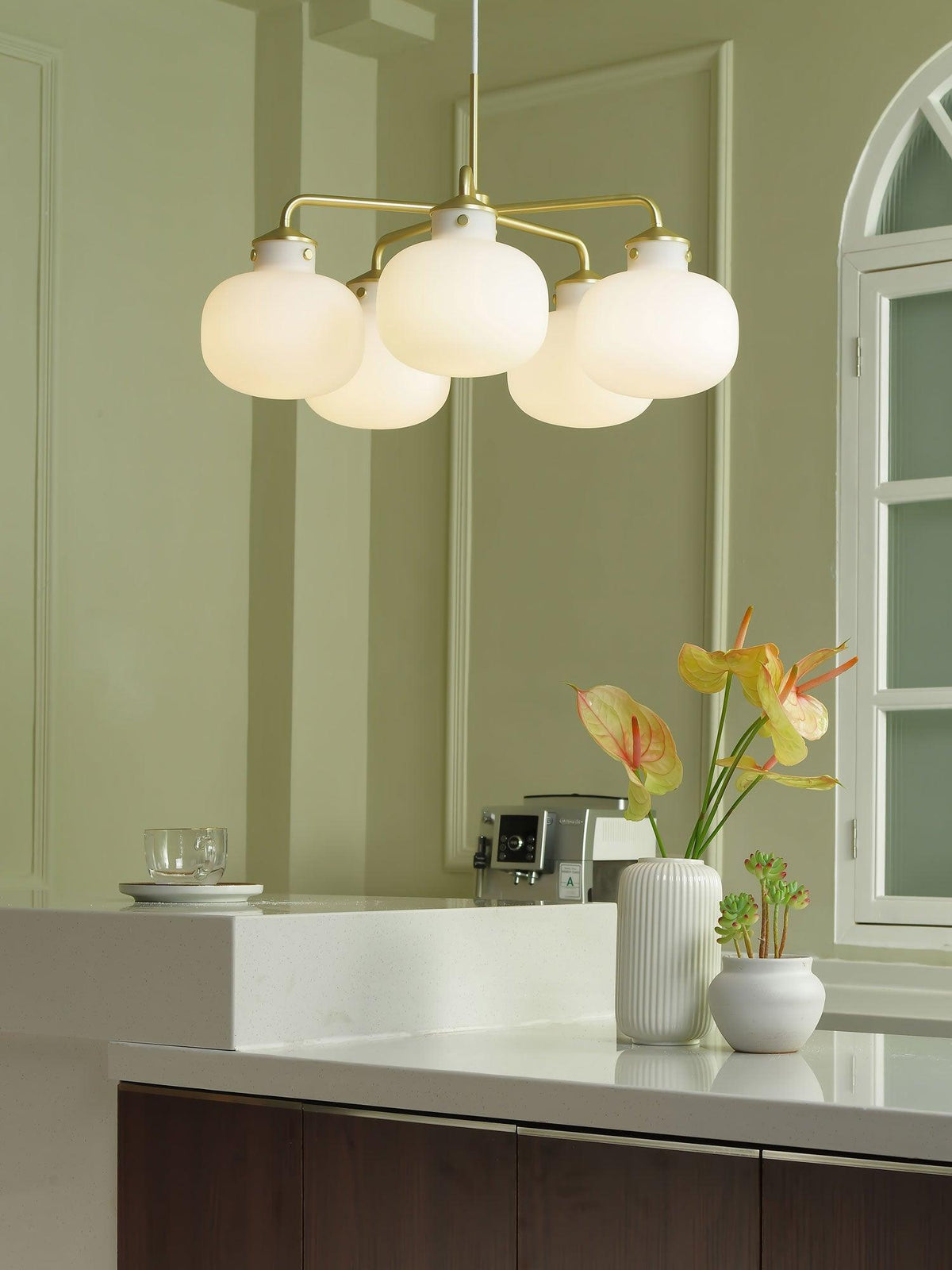 Halo Suspension Contemporaine en Verre