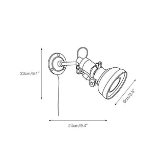 Lampe Murale en Métal Vintage Rocker Arm Allirora