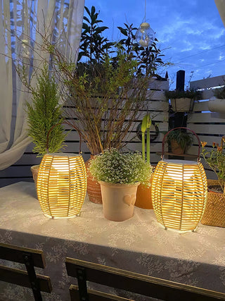 Olraeil Rattan Floor Lantern-Neutral Decor